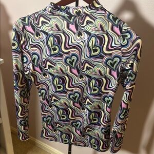 Vibrant Heart Pattern Women's Blouse